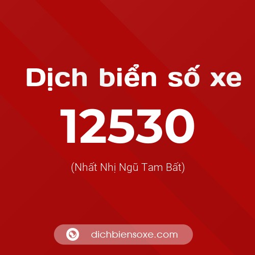 Ý nghĩa biển số xe 12530 là gì?