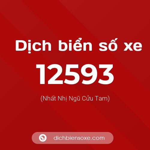 Ý nghĩa biển số xe 12593 là gì?