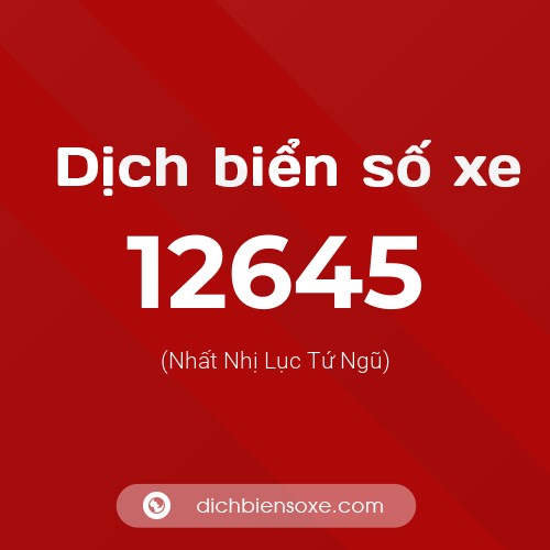 Ý nghĩa biển số xe 12645 là gì?