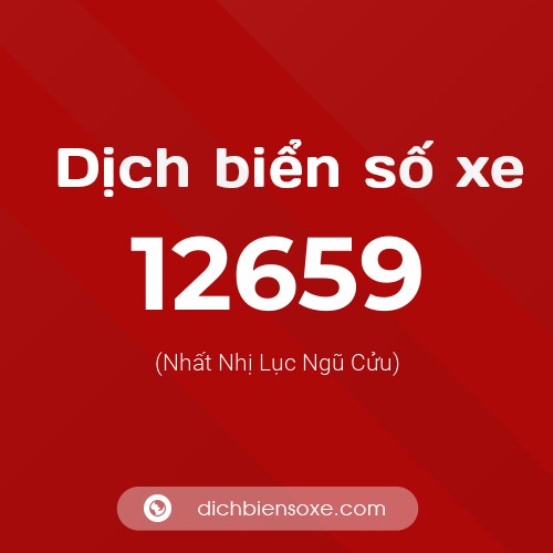 Ý nghĩa biển số xe 12659 là gì?