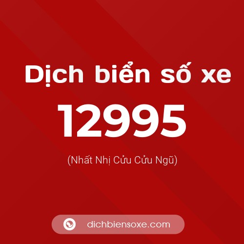 Ý nghĩa biển số xe 12995 là gì?