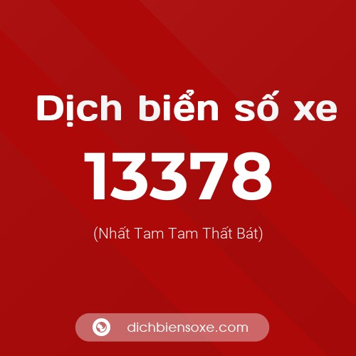 Ý nghĩa biển số xe 13378 là gì?