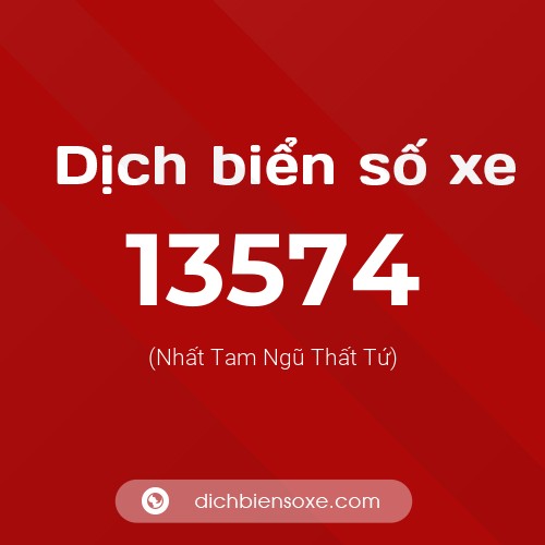 Ý nghĩa biển số xe 13574 là gì?