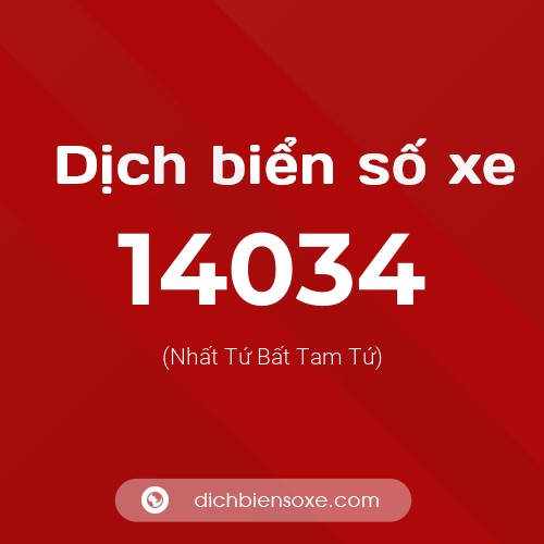Ý nghĩa biển số xe 14034 là gì?