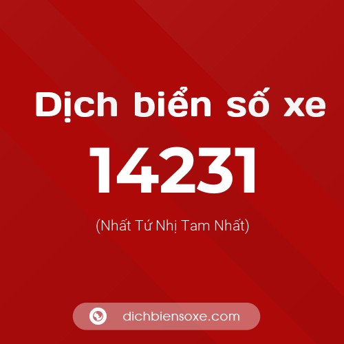 Ý nghĩa biển số xe 14231 là gì?