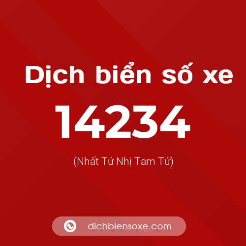 Ý nghĩa biển số xe 14234 là gì?