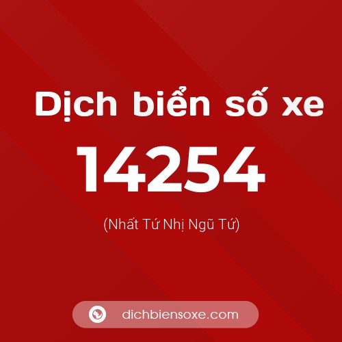 Ý nghĩa biển số xe 14254 là gì?