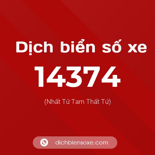 Ý nghĩa biển số xe 14374 là gì?