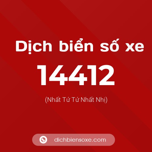 Ý nghĩa biển số xe 14412 là gì?