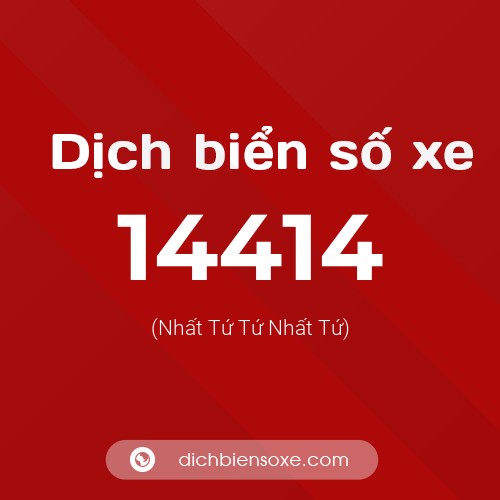 Ý nghĩa biển số xe 14414 là gì?
