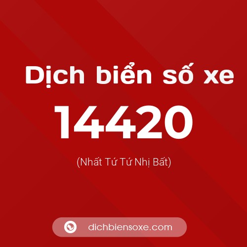 Ý nghĩa biển số xe 14420 là gì?
