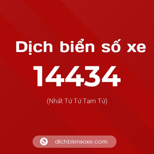 Ý nghĩa biển số xe 14434 là gì?