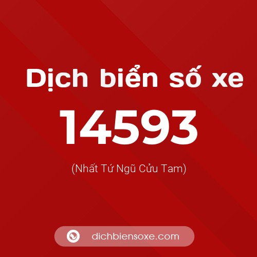 Ý nghĩa biển số xe 14593 là gì?