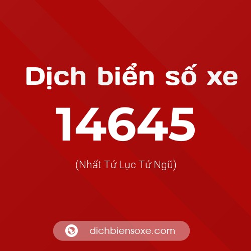 Ý nghĩa biển số xe 14645 là gì?