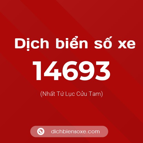 Ý nghĩa biển số xe 14693 là gì?