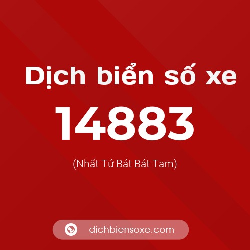 Ý nghĩa biển số xe 14883 là gì?