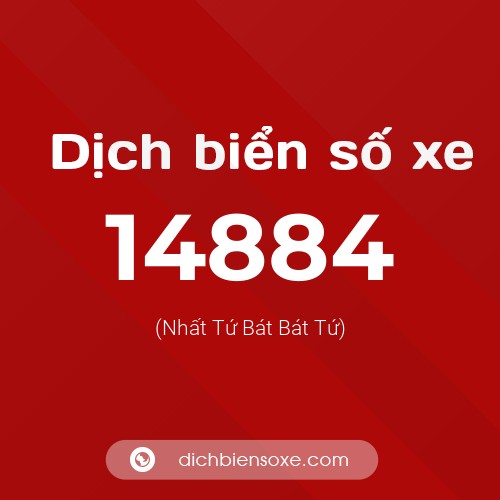 Ý nghĩa biển số xe 14884 là gì?