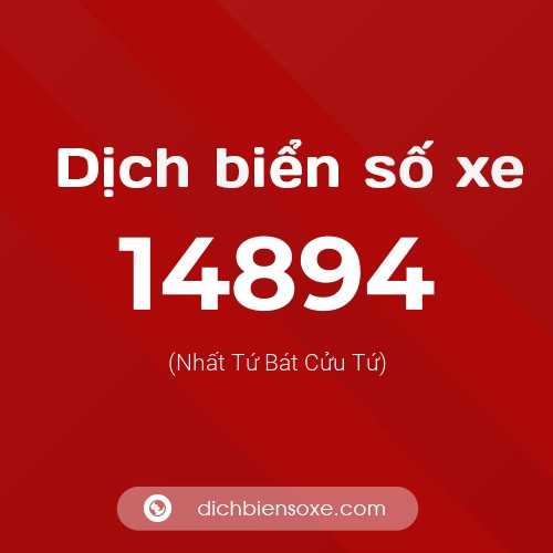 Ý nghĩa biển số xe 14894 là gì?