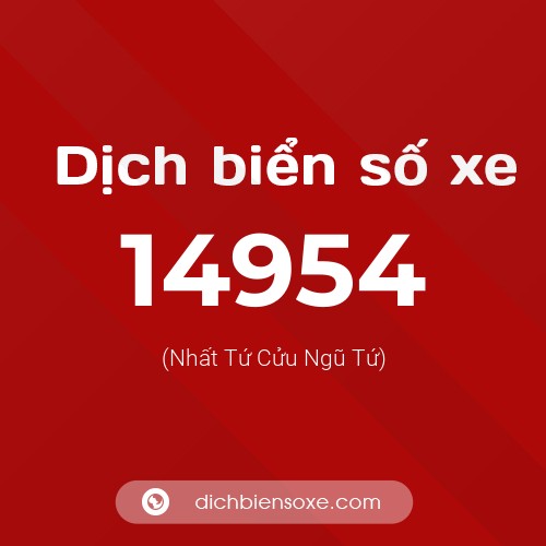 Ý nghĩa biển số xe 14954 là gì?