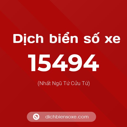Ý nghĩa biển số xe 15494 là gì?