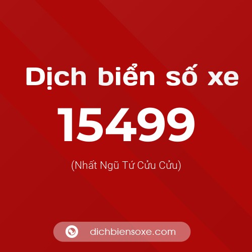 Ý nghĩa biển số xe 15499 là gì?