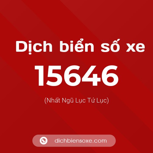 Ý nghĩa biển số xe 15646 là gì?