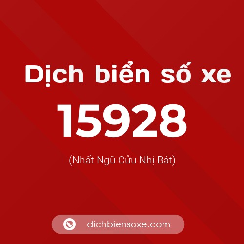 Ý nghĩa biển số xe 15928 là gì?