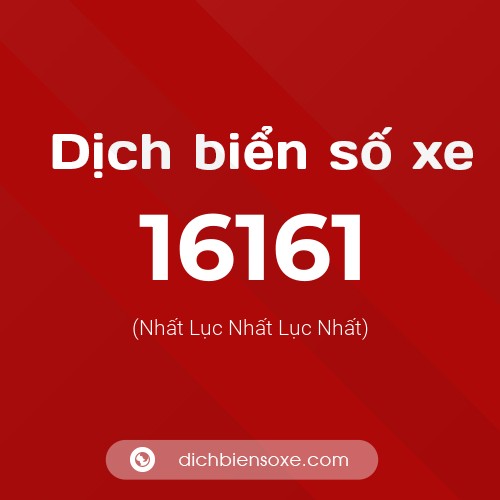 Ý nghĩa biển số xe 16161 là gì?