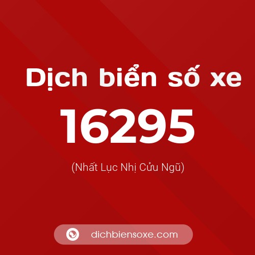 Ý nghĩa biển số xe 16295 là gì?