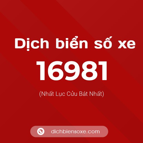 Ý nghĩa biển số xe 16981 là gì?