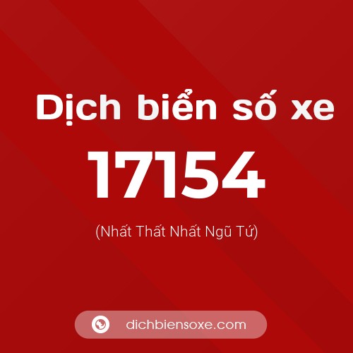 Ý nghĩa biển số xe 17154 là gì?