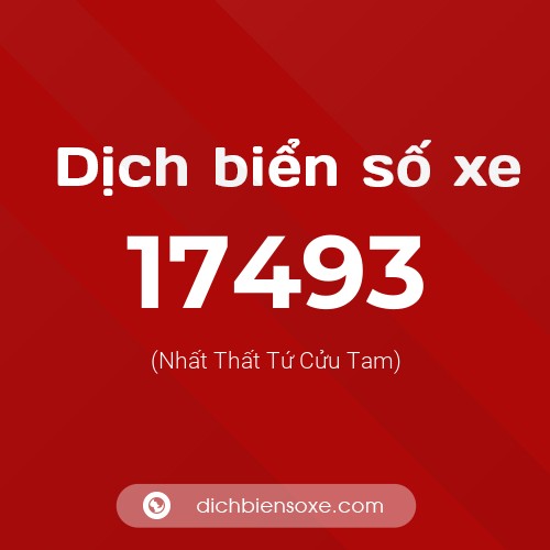 Ý nghĩa biển số xe 17493 là gì?