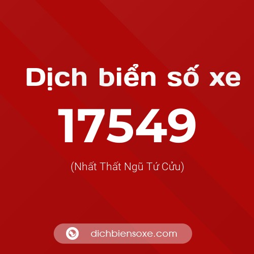 Ý nghĩa biển số xe 17549 là gì?