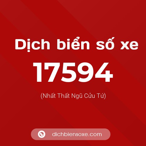 Ý nghĩa biển số xe 17594 là gì?