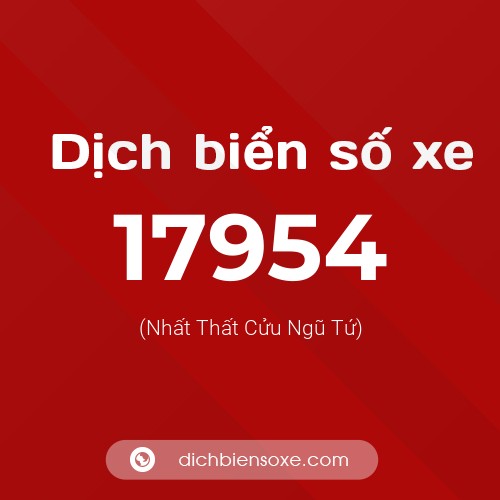 Ý nghĩa biển số xe 17954 là gì?