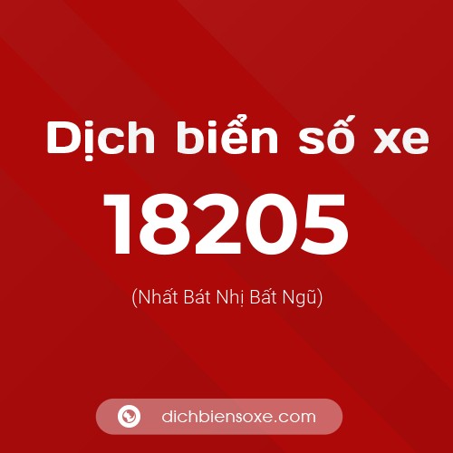 Ý nghĩa biển số xe 18205 là gì?