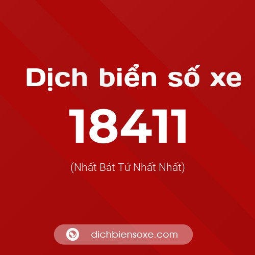 Ý nghĩa biển số xe 18411 là gì?