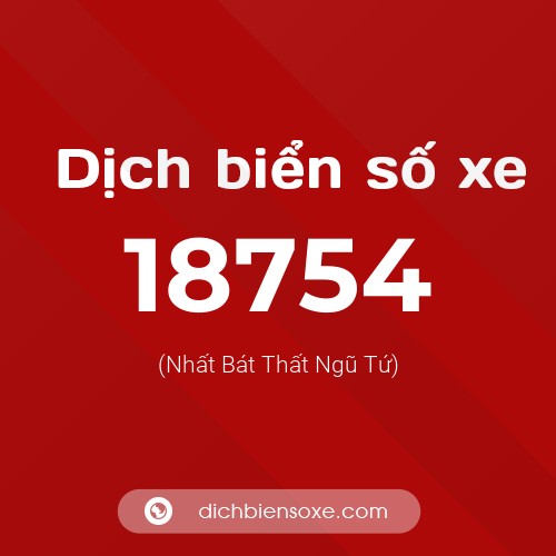 Ý nghĩa biển số xe 18754 là gì?