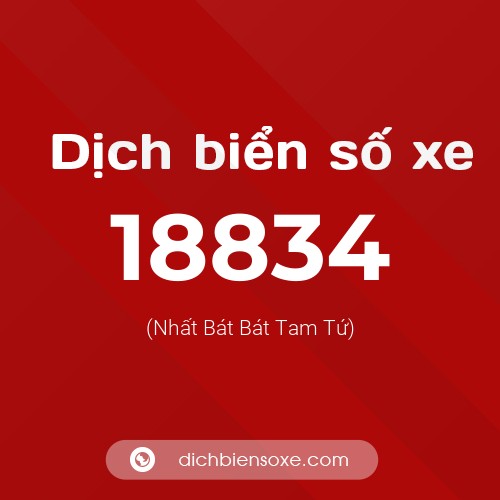 Ý nghĩa biển số xe 18834 là gì?