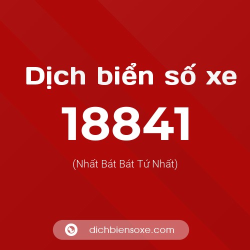 Ý nghĩa biển số xe 18841 là gì?
