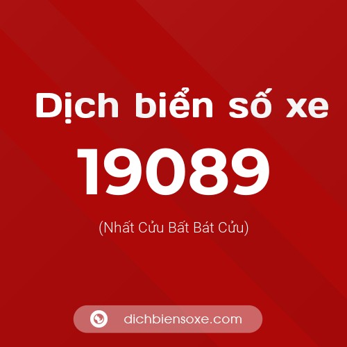 Ý nghĩa biển số xe 19089 là gì?