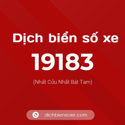 Ý nghĩa biển số xe 19183 là gì?