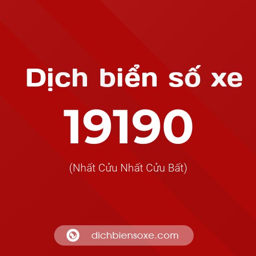Ý nghĩa biển số xe 19190 là gì?