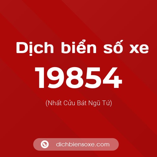 Ý nghĩa biển số xe 19854 là gì?