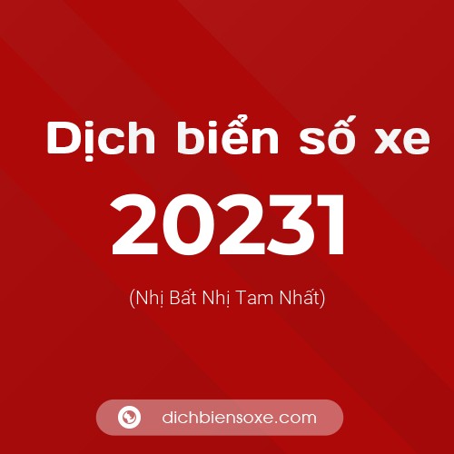 Ý nghĩa biển số xe 20231 là gì?