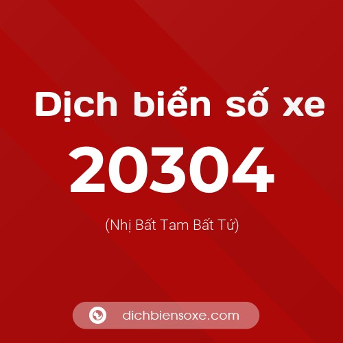 Ý nghĩa biển số xe 20304 là gì?