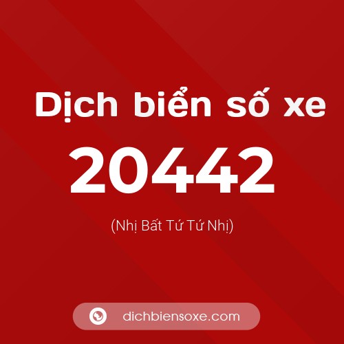 Ý nghĩa biển số xe 20442 là gì?
