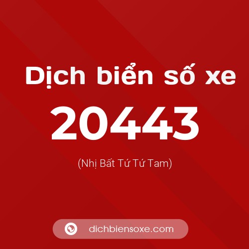 Ý nghĩa biển số xe 20443 là gì?