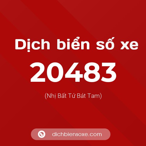 Ý nghĩa biển số xe 20483 là gì?