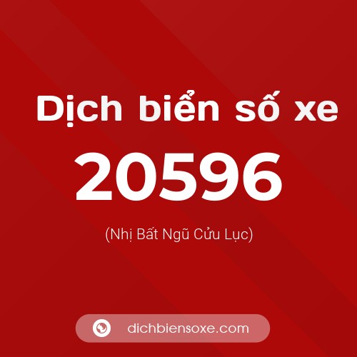 Ý nghĩa biển số xe 20596 là gì?